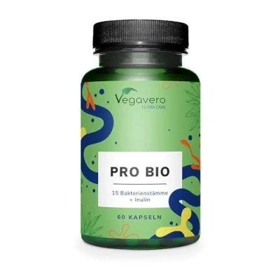 Imagen de BIO Probióticos Veganos Vegavero® Con Inulina (Prebiótico) Testado en Laboratorio Sin Aditivos 60 Cápsulas Bifidobacterium Lactis + Longum Lactobacillus Plantarum Rhamnosus