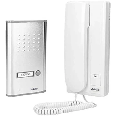 Imagen de ORNO Fossa Intercomunicador Unifamiliar Interfonos para Casa Telefonillo con Cable Enchufe El Panel Externo está Empotrado