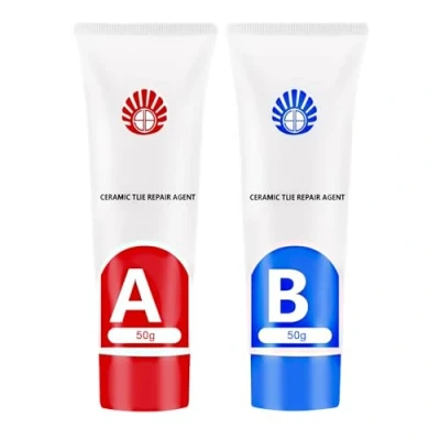 Imagen de Kit Reparacion Plato Ducha Resina,100g Esmalte Bañera Blanco,Reparar Picada,Juego de Reparación Azulejos,para Reparar Rayones,Agujeros y Grietas en Bañeras,Azulejos Lavabos