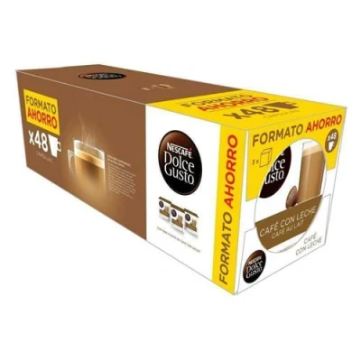 Imagen de cápsulas monodosis Dolce Gusto Café con leche, Pack de 3 cajas 16 (48 en total)