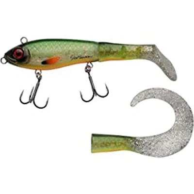 Imagen de Abu Garcia Svartzonker McHybrid Señuelo de Pesca para Lucio, híbrido Duro, Suave, Cebo suministrado con Cola Paleta y Rizo
