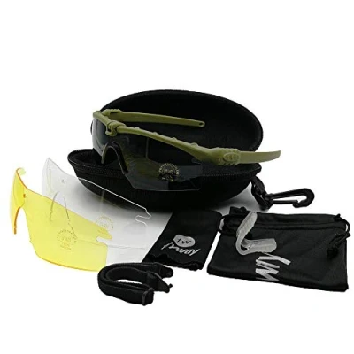 Imagen de Gafas protectoras tácticas profesionales BALLISTIC M 3.0 Military Strike UV400 Army de disparo airsoft deportes al aire libre polarizadas senderismo ciclismo Paintball, verde