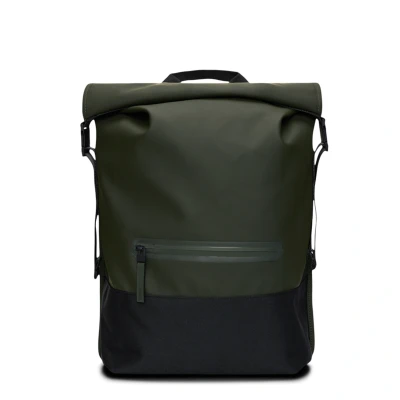 Imagen de RAINS Mochila impermeable Trail Rolltop para hombres y mujeres, Verde, Talla única, Moderno