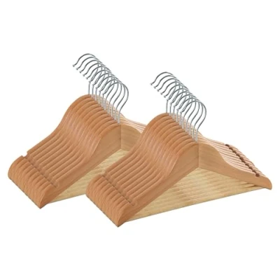 Imagen de COM FORT HOUSE Percha Madera Cadete Infantil Color Natural de Arce con Muescas Antideslizantes 30 x 1.2 22 cm Pack 24 Unidades
