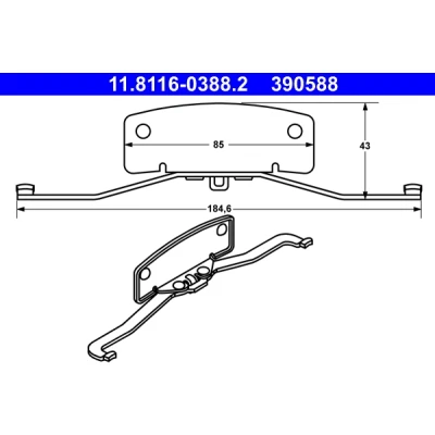 Imagen de ATE 11.8116 0388.2 Muelle, pinza de freno