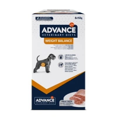 Imagen de Advance Veterinary Diets Weight Balance Comida Húmeda para Perros: Multipack 8 bolsitas de 150g