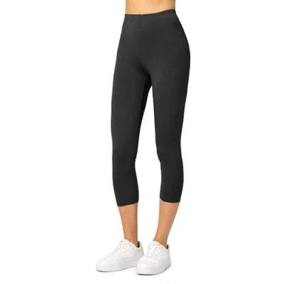 Imagen de Merry Style Leggins 3/4 Mallas Deportivas para Mujer Fitness Leggings Piratas Capri de Mujeres Verano Pantalones Yoga MS10 144 (Negro, L)