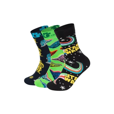 Imagen de Happy Socks STAR WARS 3 PACK GIFT Unisex SET Calcetines, Talla: 41 46, Black