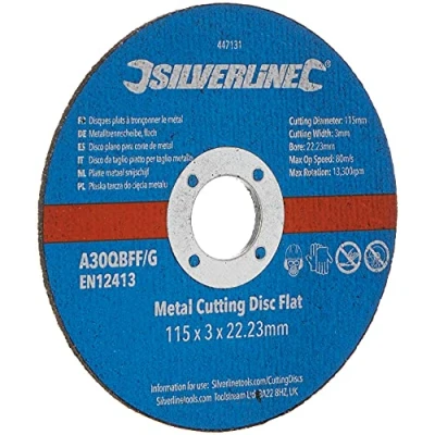 Imagen de Silverline Tools 447131 Rueda de corte, 10 pzas 115 x 3 22,2 mm
