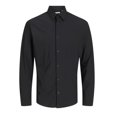 Imagen de JACK &amp; JONES Jprblaactive Camiseta elástica L/S Sn Camisa Casual, Black/Fit: Slim Fit, S para Hombre