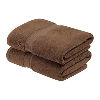 Imagen de SUPERIOR Juego de Toallas baño algodón 900 g/m2, Color Chocolate, 2 Piezas
