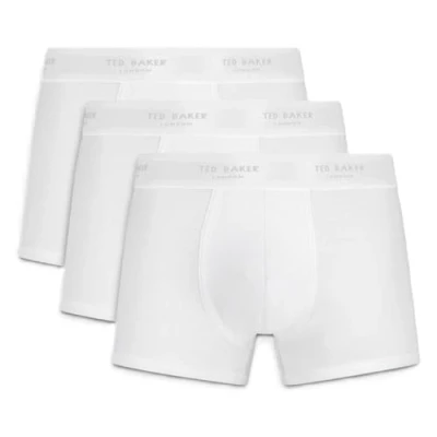 Imagen de Ted Baker Trunks Underwear Bañadores Ajustados para Hombre, Blanco, L (Pack de 3)