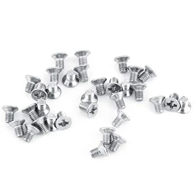 Imagen de 100 tornillos de máquina M3, 9 tipos M3 cabeza plana acero inoxidable SS304, tornillo avellanado para (8 mm)