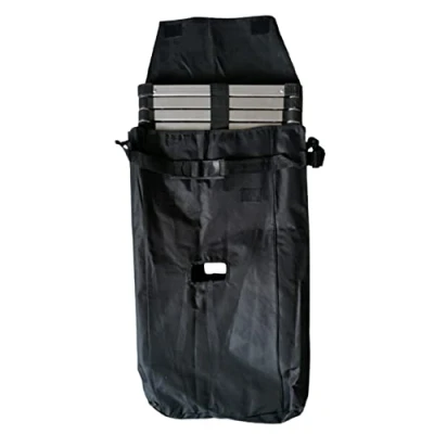 Imagen de NC Mochila portátil de almacenamiento escalera telescópica accesorios plegables una cara multifuncional aleación aluminio en espiga bolsa trasera bambú negro gran tamaño 1 pieza