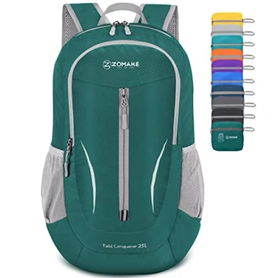 Imagen de ZOMAKE Mochila Plegable Ultraligera Mochilas de Senderismo Pequeña Con Resistencia Al Agua 25L Para Hombre Mujer Viaje Trekking Deporte(Verde militar)