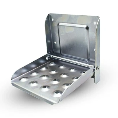 Imagen de DOJA Barcelona Peldaño Camión Plegable Acero Zincado 192 x 189 172 mm Abatible Pack 2 Peldanos para Camion Accesorios Furgoneta, Autocaravana, Camper Escalón Camiones