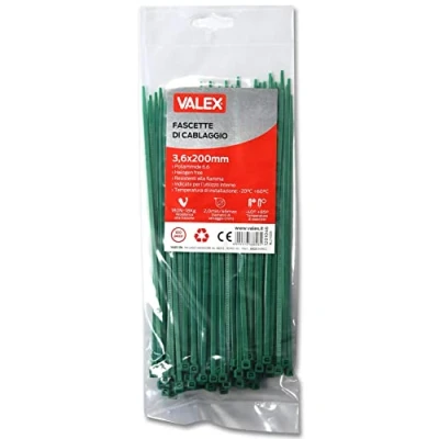 Imagen de Valex Bridas de cableado verdes