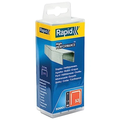 Imagen de Rapid Caja Estrecha de Grapas para Textil N.º53 Alambre Fino Acero Galvanizado, 8 mm 5.000