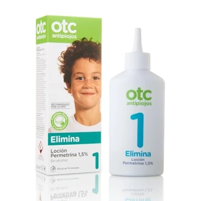 Imagen de OTC Antipiojos Loción con Permetrina 1,5% para Eliminar Piojos en 15 Minutos, incluye Gorro + Lendrera 100 ml