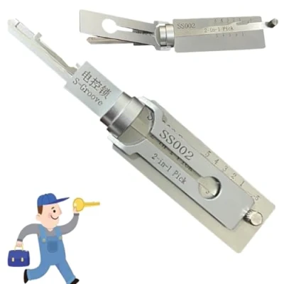 Imagen de Master Key Decoder,stainless Steel Decoder,fast Key,door Lock Opener Pick,lock Pick Decoder,decodificador De Llaves 2 En 1,decoder Tool,lecteur Décodeur Crochetage Serrure Pour Auto