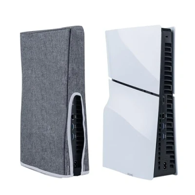 Imagen de Mcbazel PS5 Slim Funda Antipolvo, Cubierta Protectora Antirrayas, a Prueba de Polvo para Consola Juegos Playstation 5 Digital/Disc Gris
