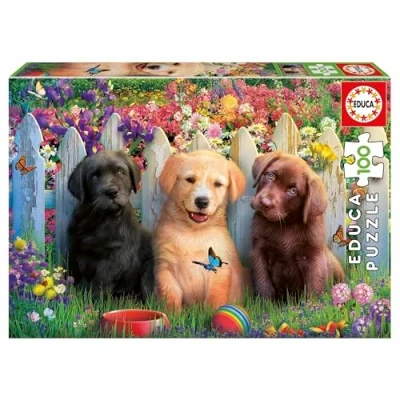 Imagen de Educa Puzzle Infantil de 100 Piezas con Unos Perritos Muy adorables. Medidas: 40 x 28 cm. Recomendado a Partir 6 años (19994)