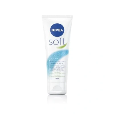 Imagen de NIVEA Soft (1 x 75 ml), crema multiusos con aceite de jojoba y vitamina E, hidratante intensiva para el cuidado la piel cara, cuerpo manos, sin parabenos