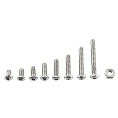 Imagen de 300pcs Tornillos hexagonales de acero inoxidable M2.5 con Surtido tuercas (Hexágono cabeza redonda)