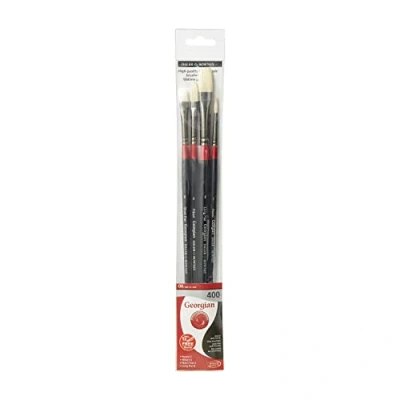 Imagen de Daler Rowney Georgian Estuche Pinceles Mango Largo 400 4 Unidades