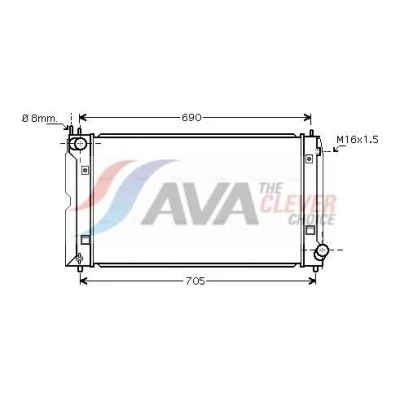 Imagen de PRASCO TOA2386 Radiador, refrigeración del motor Aluminio 325 378 26 Aletas soldadas TOYOTA: Corolla IX Hatchback, Verso
