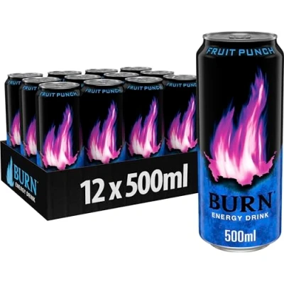 Imagen de Burn Energy Fruit Punch Bebida Energética Lata 500ml. Pack de 12