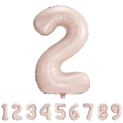 Imagen de Globos de Cumpleãnos 2 Rosa,101 CM Globo Numeros Gigantes Grandes Decoracion,Globo Numero 2,Globos Niño Niña Adultos,Vuelan con Helio