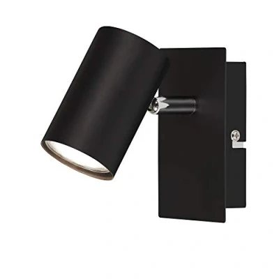 Imagen de Briloner aplique pared interior, giratorio, GU10, máx. 40W, dormitorio, lámpara aplique, de pared, lámpara, focos 12x8x12.3 cm, negro