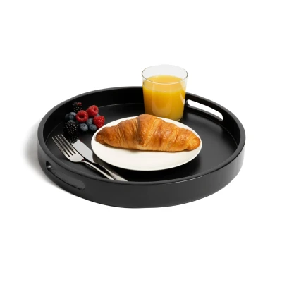 Imagen de Jay Hill Tray Acacia Black ø 35 cm
