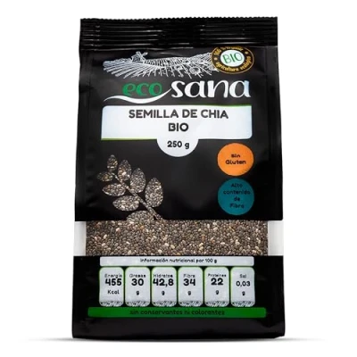 Imagen de Drasanvi ECOSANA SEMILLA CHÍA CERTIFICADO BIO by Alto contenido de fibra VEGANO SIN GLUTEN 250g