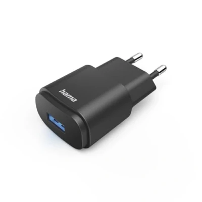 Imagen de Adaptador enchufe Hama 00201644, USB A, 6W, Luz LED, Negro