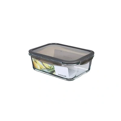 Imagen de LocknLock OVEN GLASS Fiambreras de cristal con tapa, 2,0 L, 251 x 189 88 mm, frigorífico, congelador y lavavajillas, vidrio borosilicato hasta 400 C, apto para horno microondas tapa