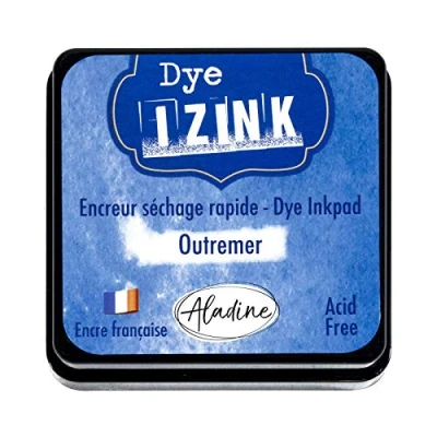 Imagen de Aladine Izink Dye Tinta de Secado rápido para Sellos y Plantillas Álbum Recortes Tarjetas Creativas Francesa Tamaño M 5 x cm Color Azul Ultramar