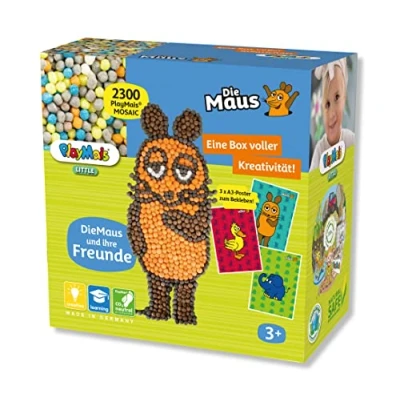 Imagen de PlayMais Mosaic Little Mouse Juego creativo para manualidades niños a partir de 3 años, más 2.300 unidades y 6 imágenes adhesivas mosai...