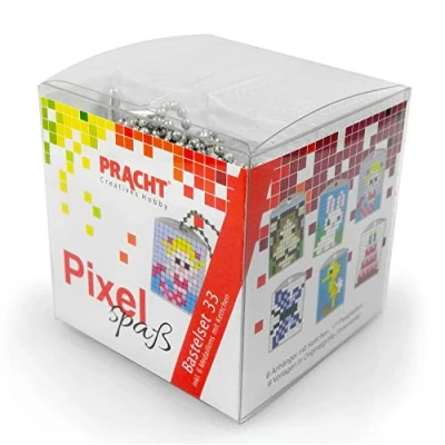 Imagen de Pracht Creatives Hobby Pixel Juego de Manualidades (33 Unidades, para 6 medallones, Llavero, jóvenes y niñas), Color carbón (P90071 63501) , color/modelo surtido
