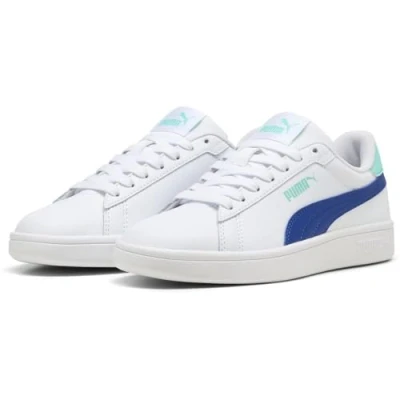 Imagen de PUMA Smash 3.0 L JR, Zapatillas, White Vivid Blue Aquatic, 38 EU