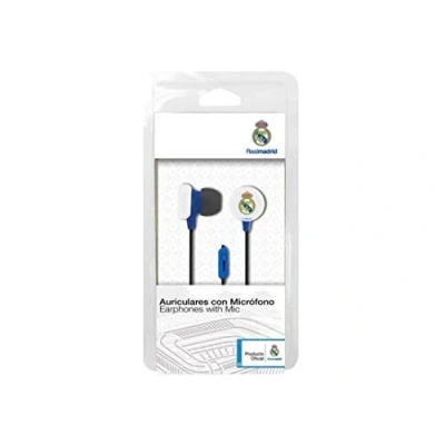 Imagen de Seva Import Real Madrid Auricular Botón, Blanco, S