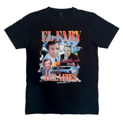 Imagen de B &amp; C Camiseta Premium El Fary Collage Negra 190grs Unisex (L)