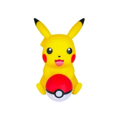Imagen de TEKNOFUN Licencia Oficial Pokémon Figura Iluminada Poké Ball de Pikachu Altavoz inalámbrico LED 2 Modos iluminación USB/microUSB (Cable Incluido) Jack AUX 3,5 mm 811382, Multicolor (811382)