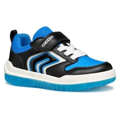 Imagen de Geox Light UP Buzzerlight BOY Zapatillas para niños, Talla: 29, Black/light blue Zapatos