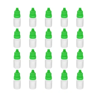 Imagen de Othmro Botellas cuentagotas de plástico PE Lab Eye 0.2 onzas, 50 unidades, 5 ml, gotero líquido exprimible para ojos, boca fina a través botella almacenamiento sello muestra líquida