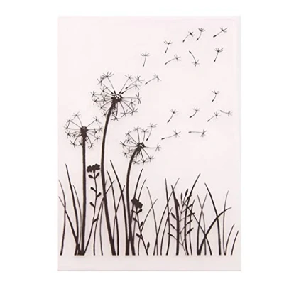 Imagen de VIccoo Embossing Folder, Plantilla de Carpeta Relieve plástico DIY álbum Recortes Tarjeta Fotos Fabricación Manualidades decoración Diente león