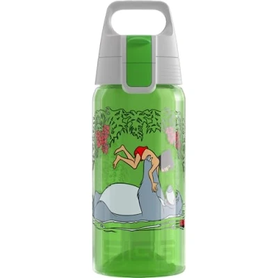 Imagen de SIGG VIVA ONE Junglebook cantimplora infantil (0.5 L), botella transparente sin sustancias nocivas y con tapa hermética, para niños usar una mano