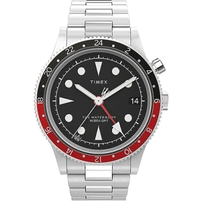 Imagen de Timex Waterbury Reloj de 39 mm para hombre, correa acero inoxidable, esfera negra, caja inoxidable TW2W22700