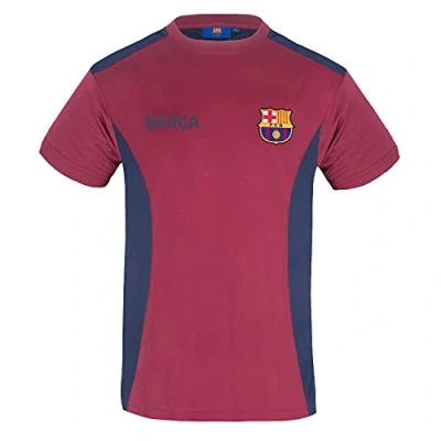 Imagen de FC Barcelona Camiseta para hombre de fútbol oficial, poliester, entrenar Rojo Large